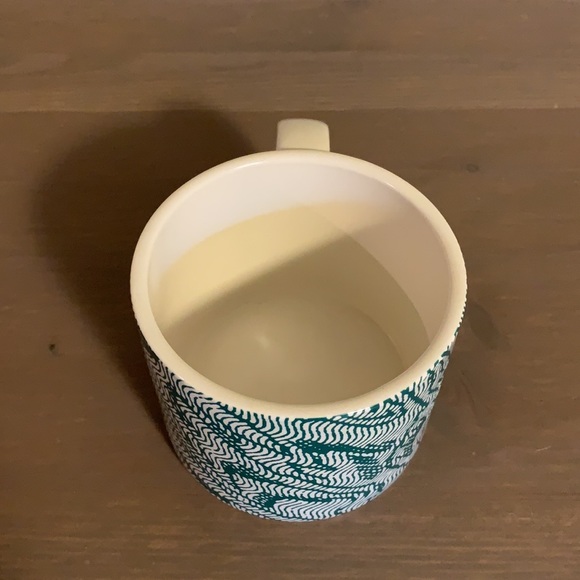 Kate Spade Saturday Teal and White Patterned Mug - Picture 6 of 8